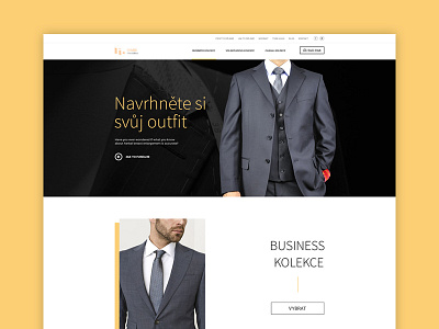 Homepage2 clean clothing fashion minimal tuxedo webdesign website