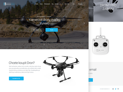 Drone Shop clean design drone ecommerce homepage shop webdesign website