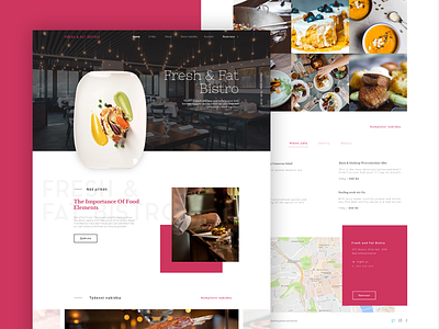 Fresh and Fat Bistro bistro cooking design fat food fresh homepage kitchen web webdesign website