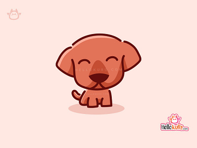 DEEDE - Cute Puppy Dog For Pet Store or Pet Shop Logo cute art cute dog hand drawn illustration kawaii art logo mascot pet shop logo pet store logo portrait