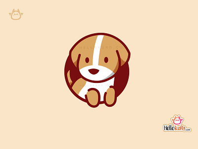 DIIDIO - Cute Puppy Dog For Pet Store or Pet Shop Logo cute art cute dog hand drawn illustration kawaii art logo mascot pet shop logo pet store logo portrait