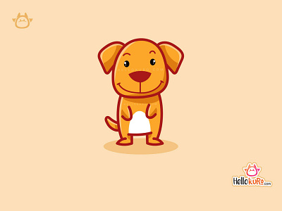 BINNO - Cute Puppy Dog For Pet Store or Pet Shop Logo cute art cute dog hand drawn illustration kawaii art logo mascot pet shop logo pet store logo portrait