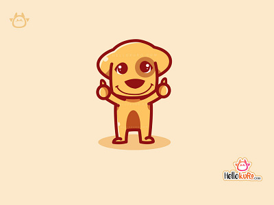 AMMO - Cute Puppy Dog For Pet Store or Pet Shop Logo cute art cute dog hand drawn illustration kawaii art logo mascot pet shop logo pet store logo portrait