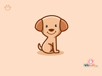 BIMMO - Cute Puppy Dog For Pet Store or Pet Shop Logo cute art cute dog hand drawn illustration kawaii art logo mascot pet shop logo pet store logo portrait