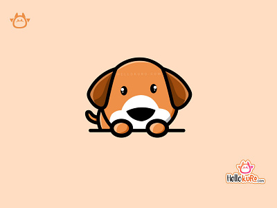 BIMMA - Cute Puppy Dog For Pet Store or Pet Shop Logo cute art cute dog hand drawn illustration kawaii art logo mascot pet shop logo pet store logo portrait