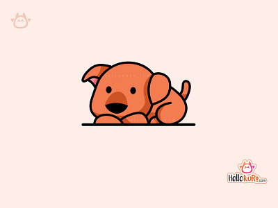 DADDA - Cute Puppy Dog For Pet Store or Pet Shop Logo cute art cute dog hand drawn illustration kawaii art logo mascot pet shop logo pet store logo portrait