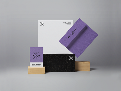 Sticks & Stones Stationery Design branding design logo stationery