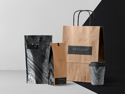 Nocturne Coffee Roasters Packaging Design branding coffee design packaging