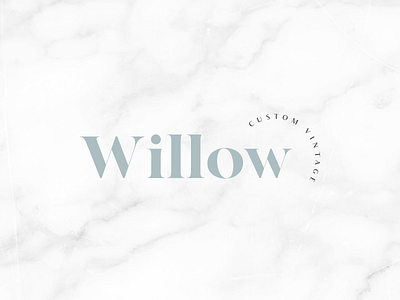 Willow Custom Clothing branding design logo