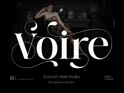 Voire - Elegant Serif family app branding display font elegant font fashion font illustration logo font ornaments serif font typography vector web website wedding font