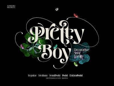 Pretty Boy Font Family branding elegant font poster pretty font retro typography vintage