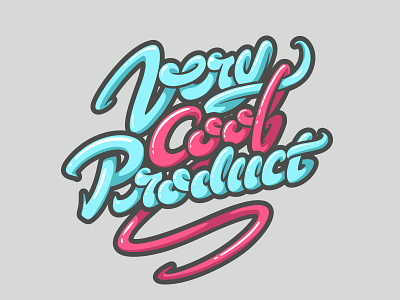 Verycool Product color lettering logo vector