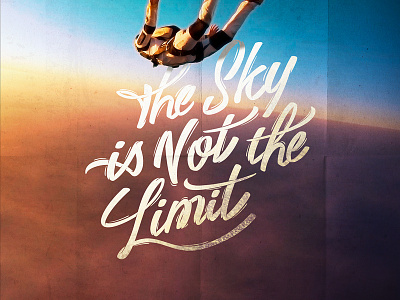 The Sky is Not the Limit calligraphy font handletters lettering letters logotype type vector