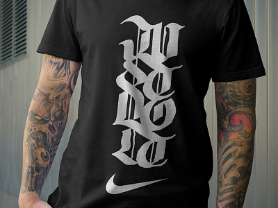 Just do it! blackletters just do it lettering nike tee-shirt