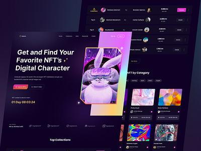 Usplash - NFT Project branding nft ui uiux web design