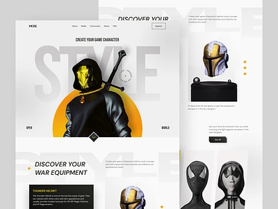 MOSE - Game Stylish Landing Page 3d animation branding design graphic design illustration logo motion graphics ui ui ux uidesign user experience user interface design userinterface web design