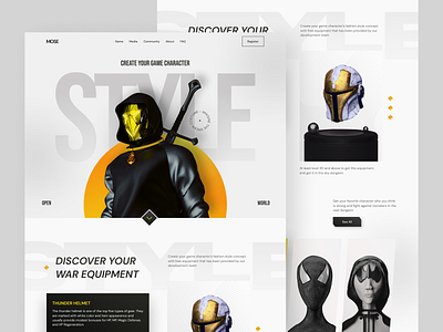 MOSE - Game Stylish Landing Page 3d animation branding design graphic design illustration logo motion graphics ui ui ux uidesign user experience user interface design userinterface web design