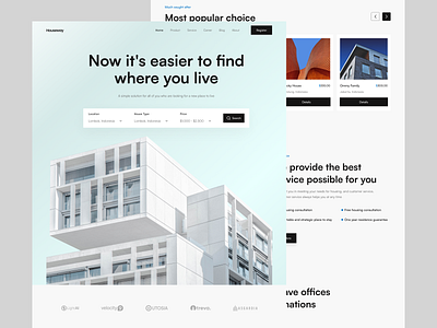 Houseway - Real Estate Landing Page design illustration logo ui ui ux uidesign user experience user interface design userinterface web design