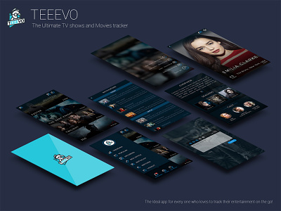 Teeevo mobile app mobile app mobile app design mobile application teeevo tv show tracker tv shows uidesign uiux