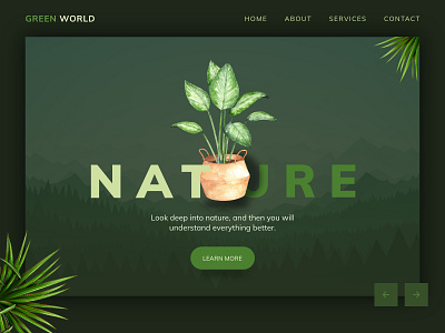 Green World - Website design illustration ui design webdesign website design