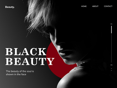 beauty homepage UI design blackbeauty landingpage uidesign website