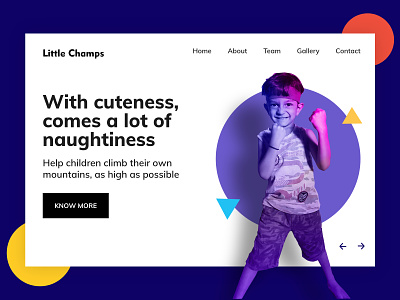 Little champs kidswebsite uidesign website website concept