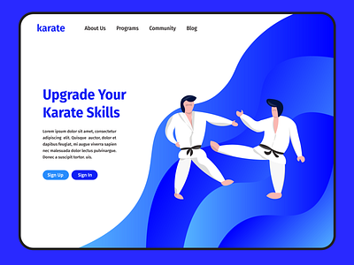 Karate Landing Page