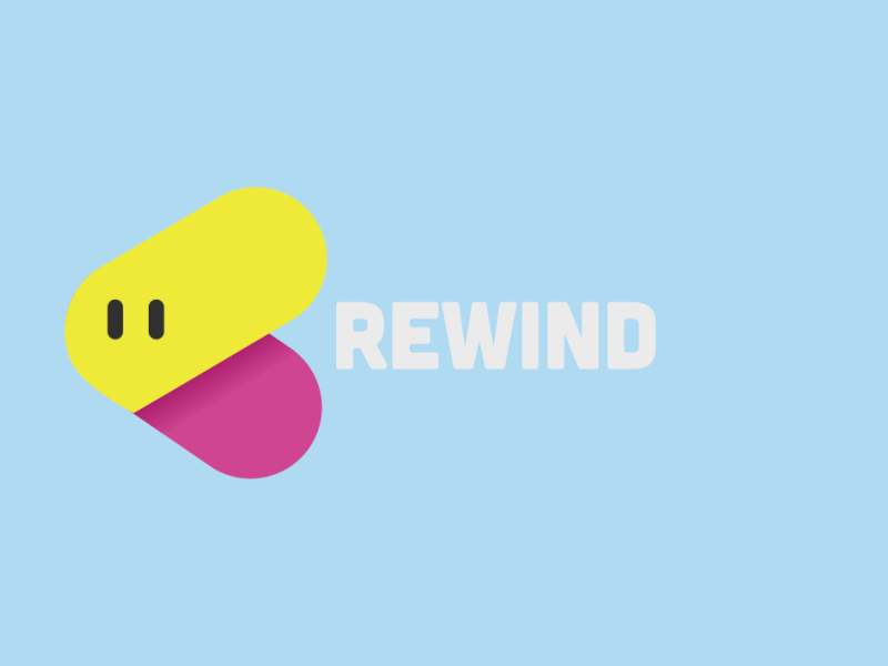 Rewind Logo Animation bounce gif rewind stretch
