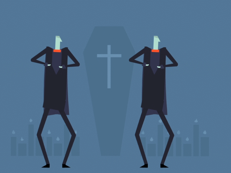 And a Step to the Right! 2d aftereffects dracula flat halloween monster step vampire vector