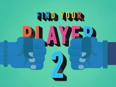 Find Your Player 2 ae animation arcade best friend fist bump friend game hand handshake player 2