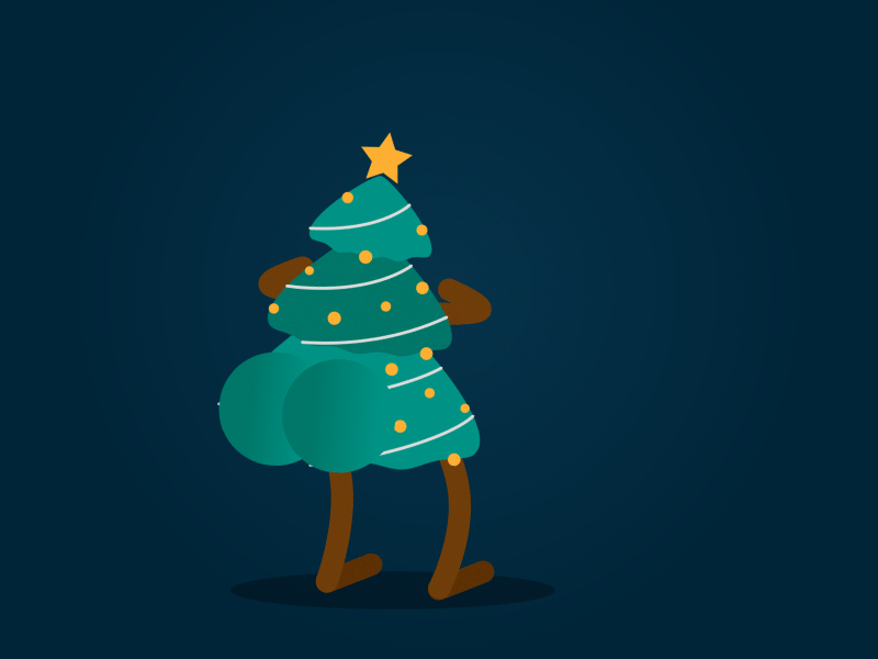 Booty Tree 2d ae animation booty butt character christmas christmas tree presents vector