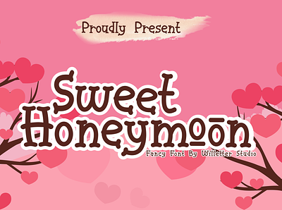 Sweet Honeymoon Preview branding design font design handletter handlettering handmade illustration logo typography vector