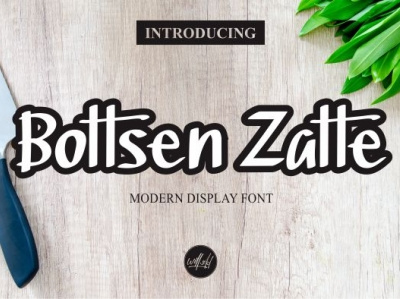 Preview Bottsen Zatte branding font design handletter handlettering handmade illustration vector