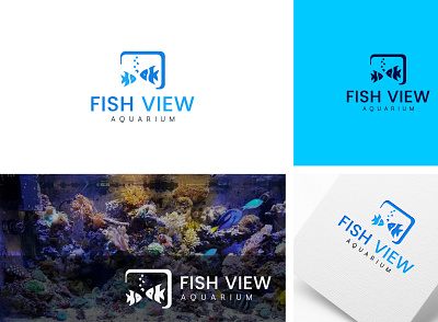 Fish view logo branding business logo company logo corporate logo design fish logo graphic design illustration logo logo design logo maker