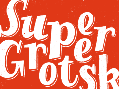 Supergrotesk illustration lettering red serifs sketch