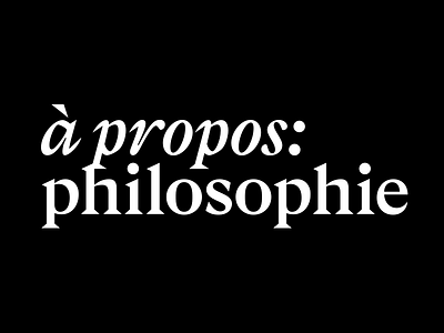 à propos philosophie: Logo