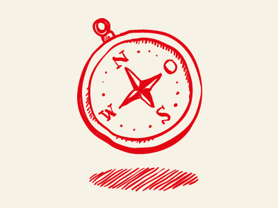 Compass compass drawing icon illustration red safari