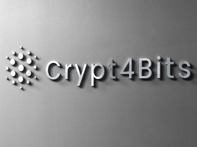 Crypt4Bits Logo 3d branding design logo minimal vector website