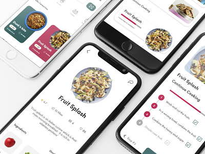 Recipe App app food food recipes illustration minimal ui