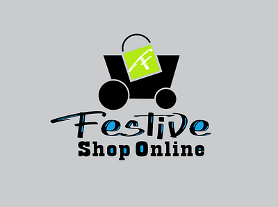 Shopping Online branding business clean design illustraion illustrator logo logodesign love shopping typography vector