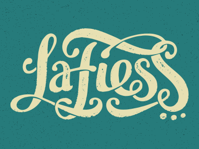 La Fiess... lettering logo script type typography