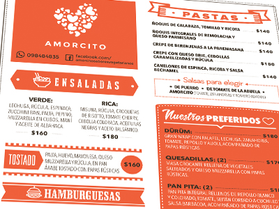 Amorcito menu diner menu restaurant veggie