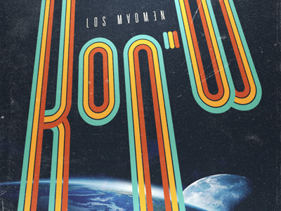 Kon'w 80s album art album cover custom font retro