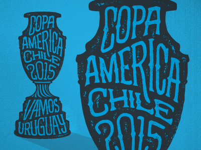 Copa America Chile 2015 chile 2015 copa america football futbol grunge illustration lettering soccer uruguay