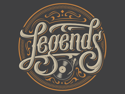 Legends badge lettering logo type typography vector