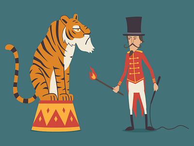 Micro circus tiger tamer