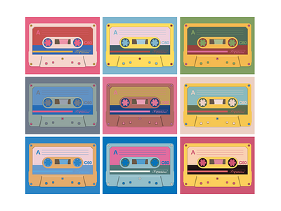 Warhol's cassettes andy warhol cassette cassettes illustration pop pop art retro vector warhol