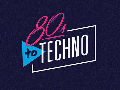 80s to Techno 80s eighties lettering logo new retro retro techno vector