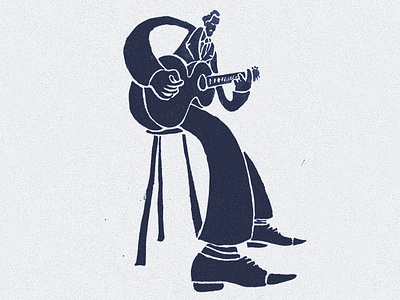 Django django guitar illustration jazz music reinhardt