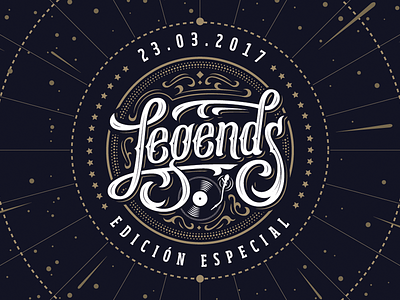 Legends Edición Especial logo badge festival house legends lettering logo music techno type typography vector